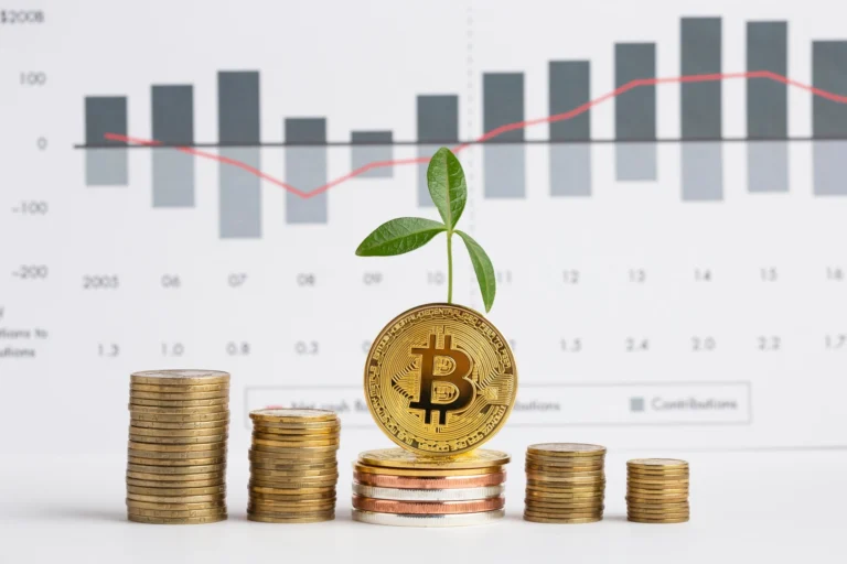 piles-coins-with-plant-front-graph_23-2148285355